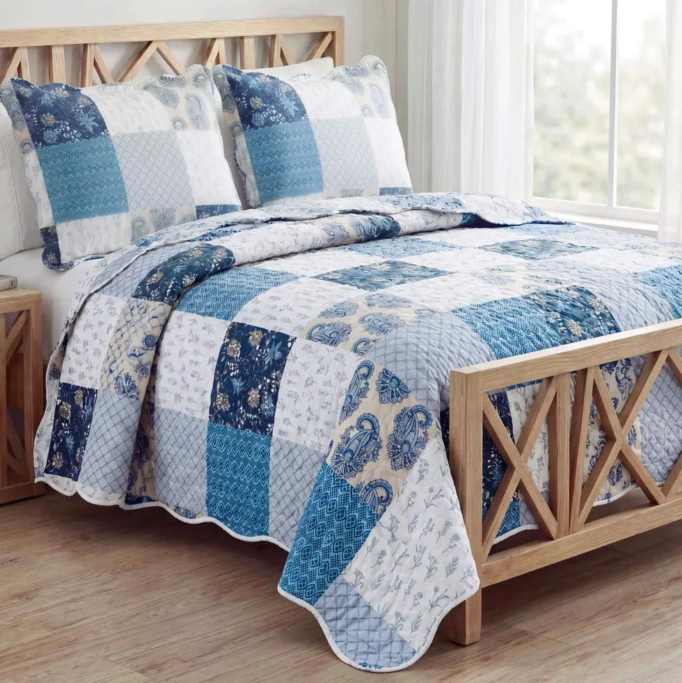 Couvre-lit patchwork Blueberry
