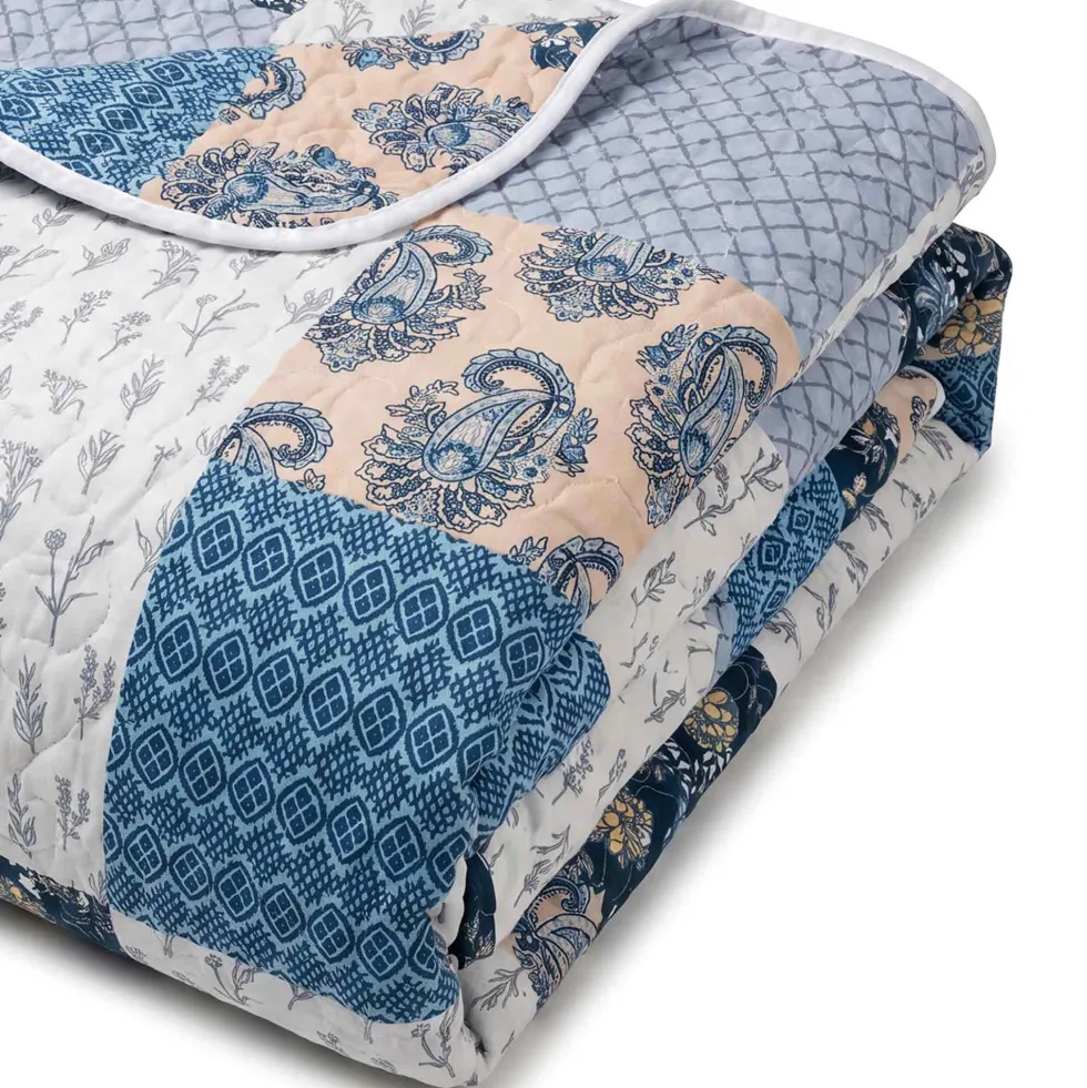 Couvre-lit patchwork Blueberry