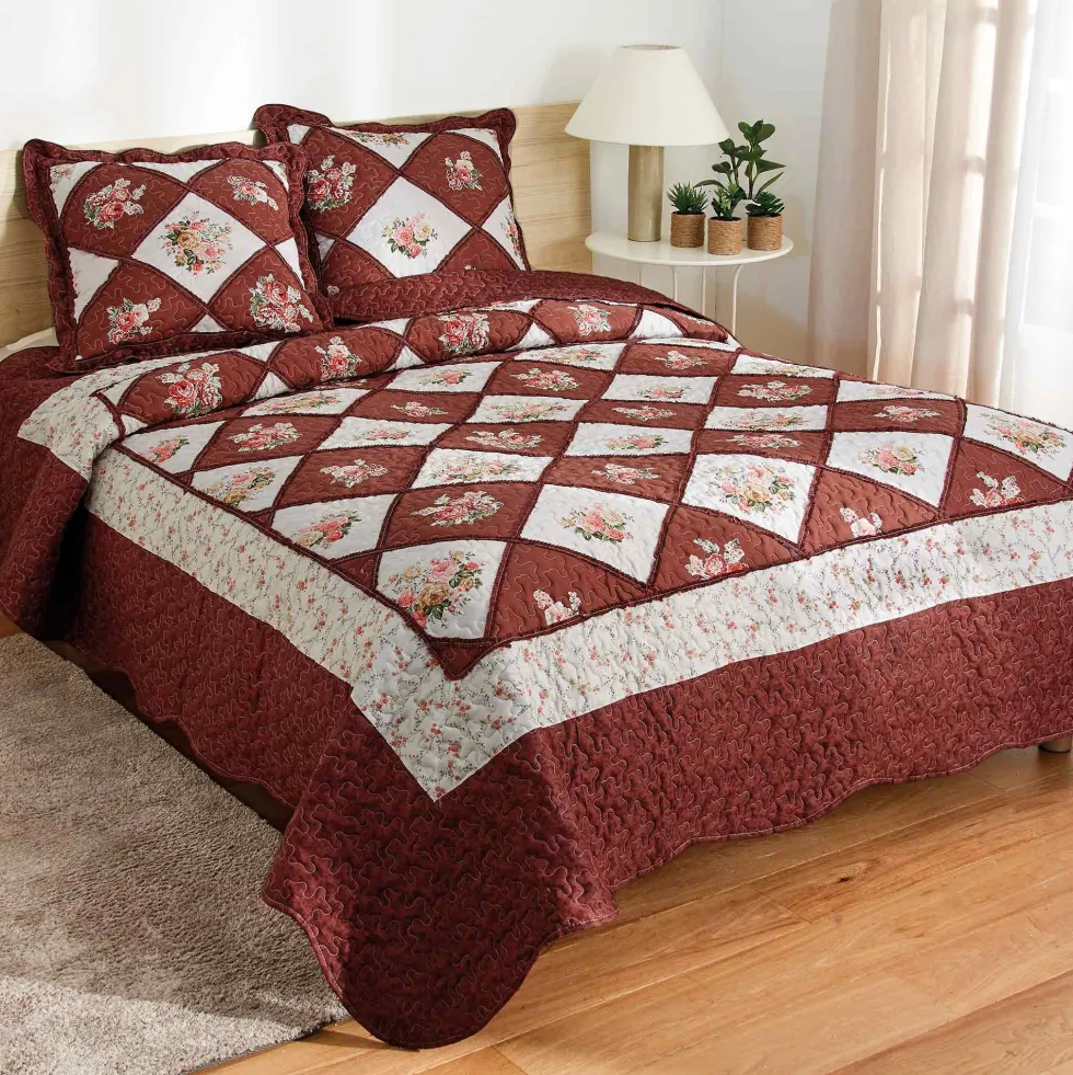 Couvre-lit patchwork Cottage + 2 taies OFFERTES