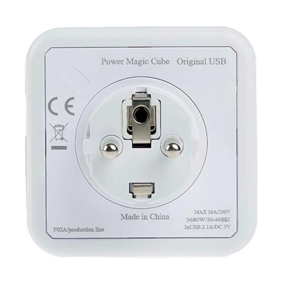 Cube multiprise & USB color