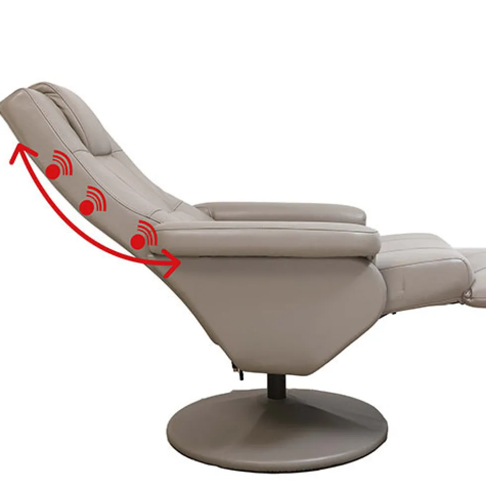 Fauteuil de relaxation massant chauffant pivotant