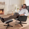 Fauteuil lounge avec repose-pieds