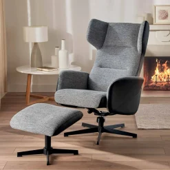Fauteuil lounge avec repose-pieds