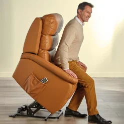 Fauteuil releveur massant/chauffant cuir
