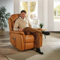 Fauteuil releveur massant/chauffant cuir
