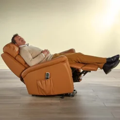 Fauteuil releveur massant/chauffant cuir