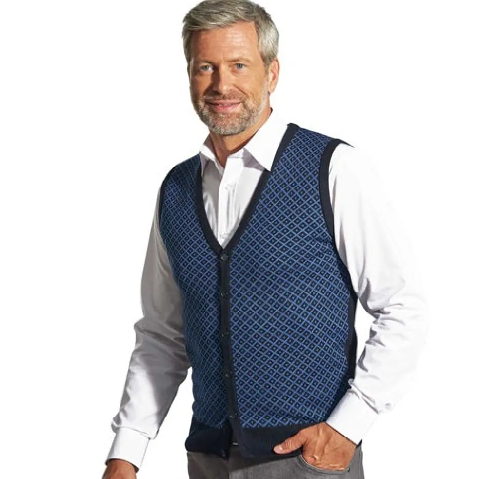 Gilet jacquard sans manches