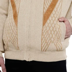 Gilet jacquard velours