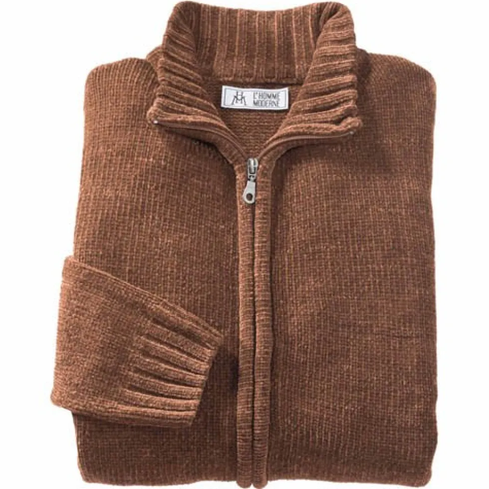 Gilet maille velours
