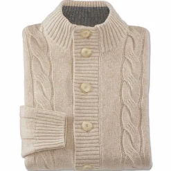 Gilet torsades boutonné