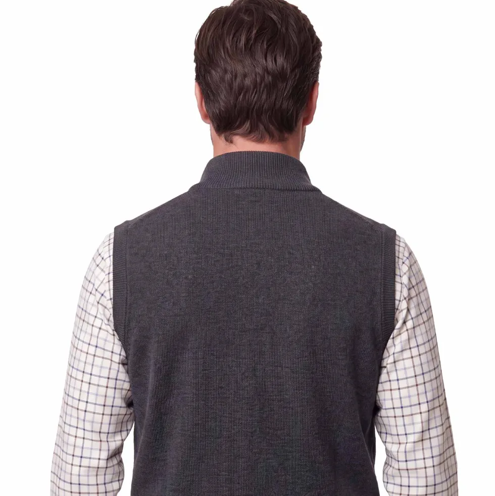 Gilet zippé mérinos