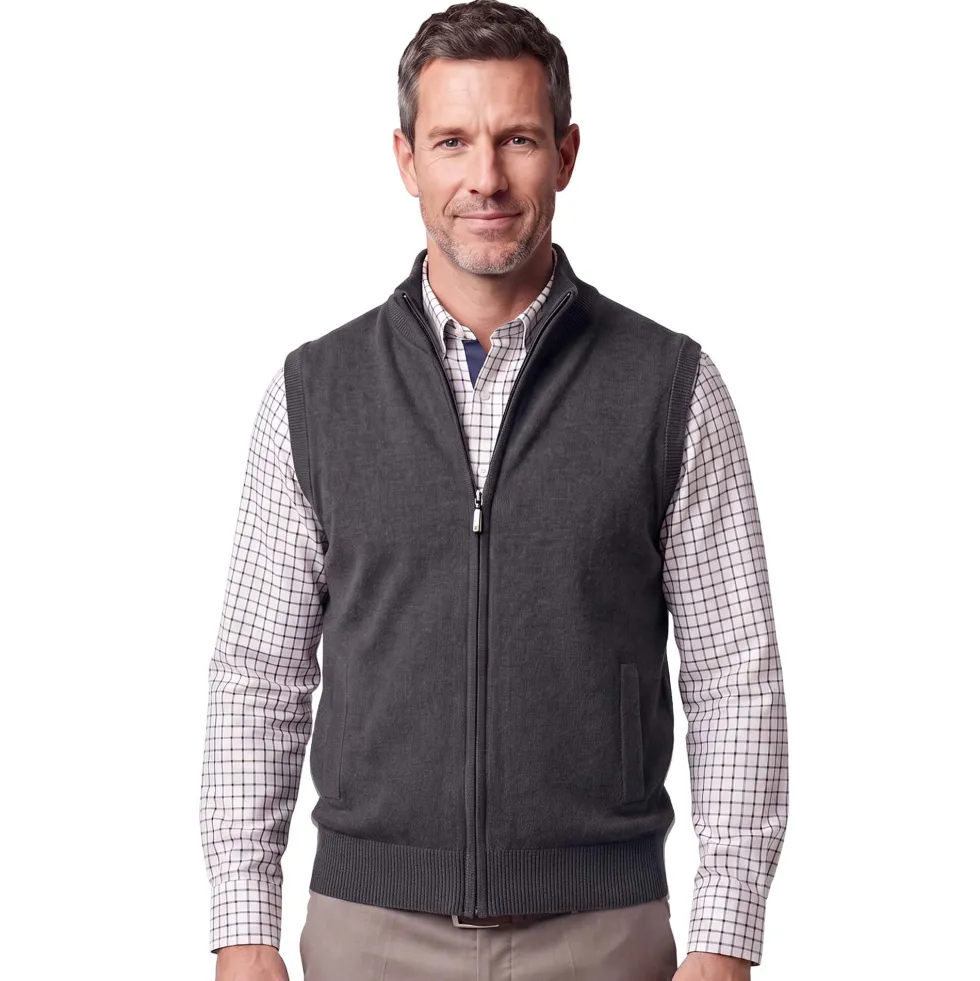 Gilet zippé mérinos