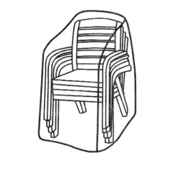 Housse de protection pour 4 fauteuils empilés