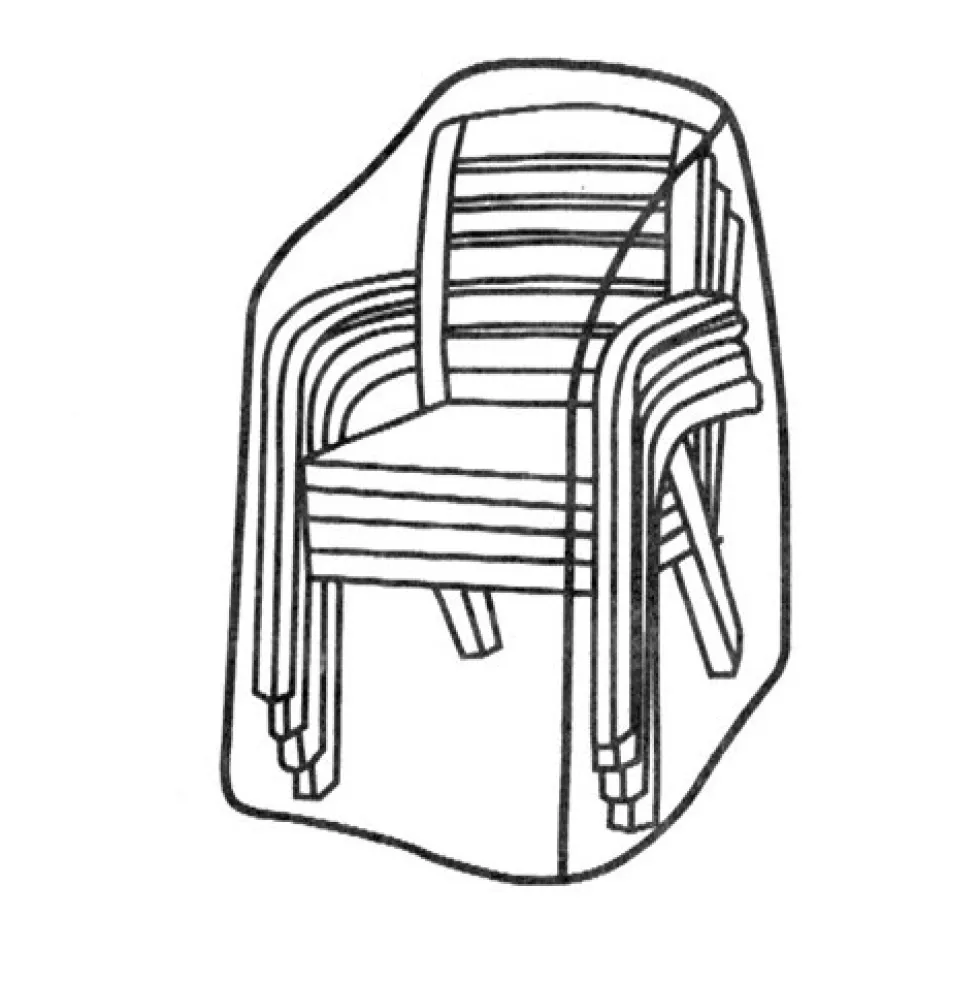 Housse de protection pour 4 fauteuils empilés
