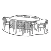 Housse de protection pour table rectangulaire et 8 fauteuils