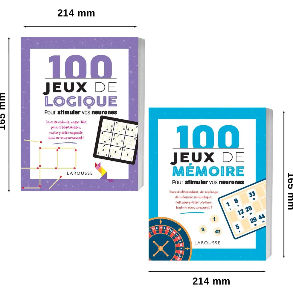 100 jeux de logique pour stimuler vos neurones + 100 jeux de mémoire pour stimuler vos neurones