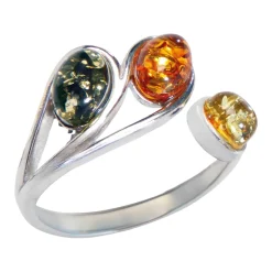 La bague ambre tricolore