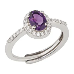 La bague argent et améthyste