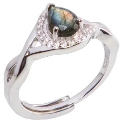 La bague goutte de labradorite
