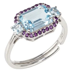 La bague topaze et améthystes
