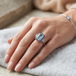 La bague topaze et améthystes