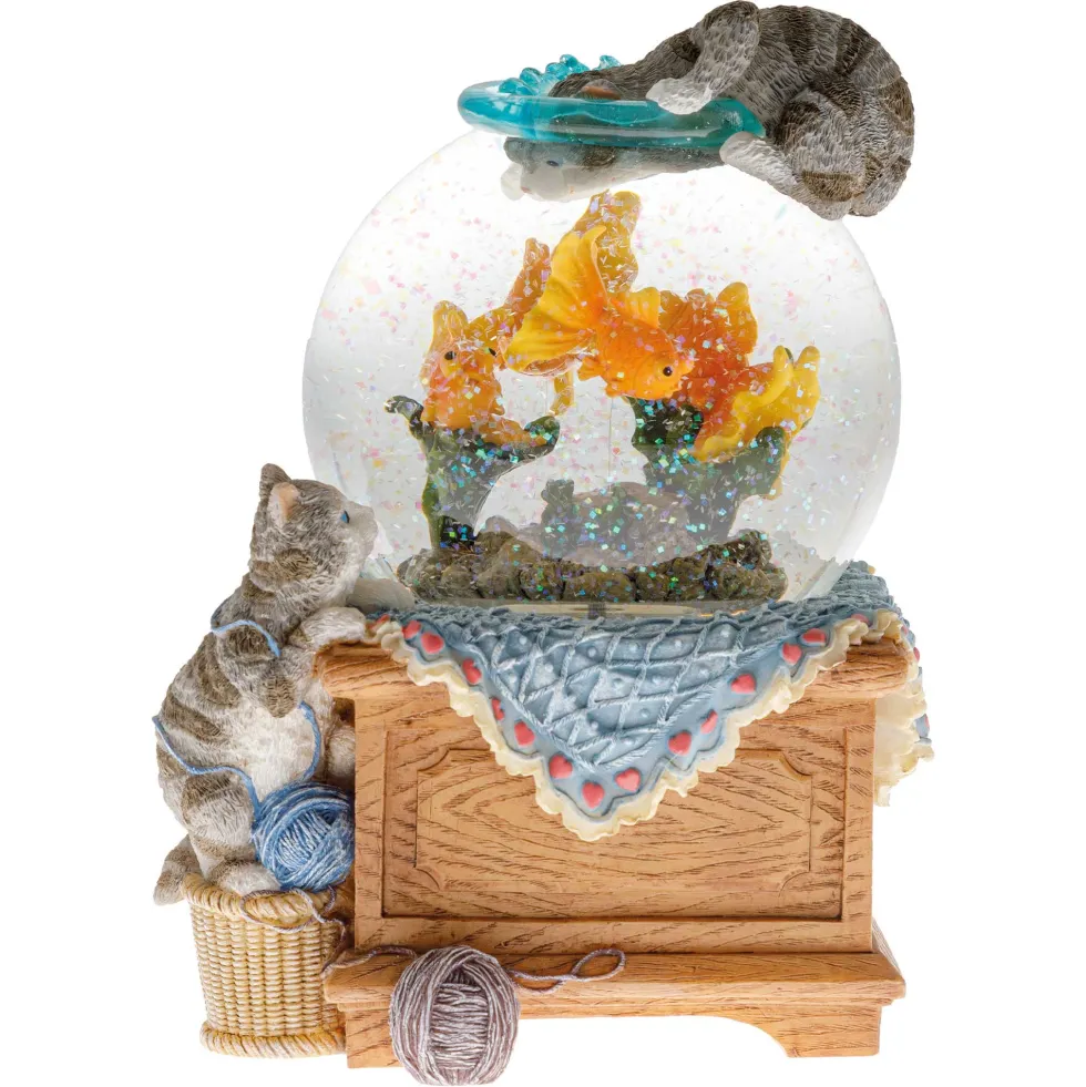 La boule à neige musicale chats