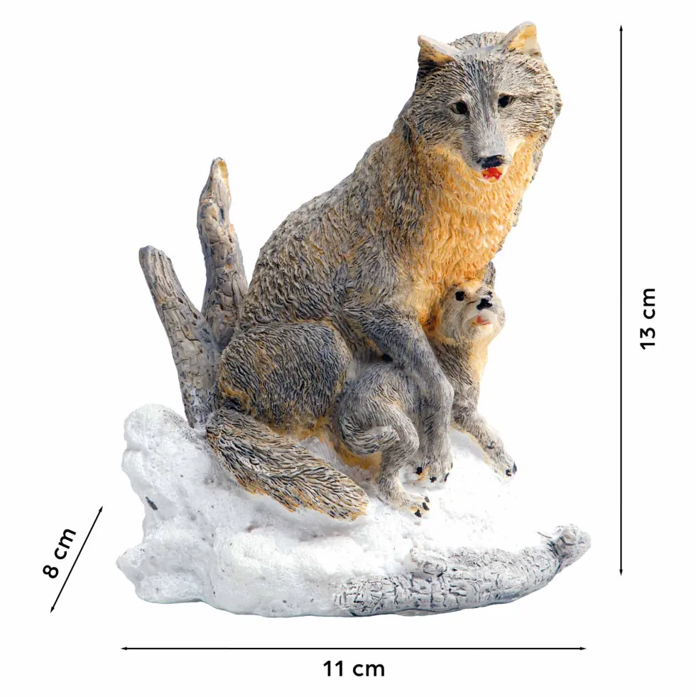 La figurine louve et son petit