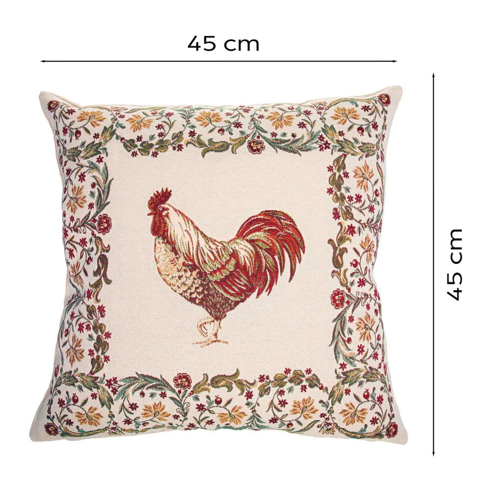 La housse de coussin coq