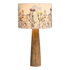 La lampe brodée fleurie