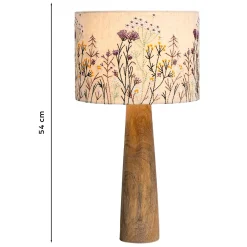 La lampe brodée fleurie