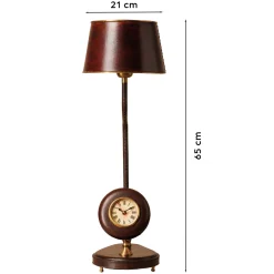 La lampe horloge en cuir