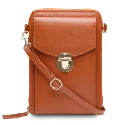 La pochette éventail cuir
