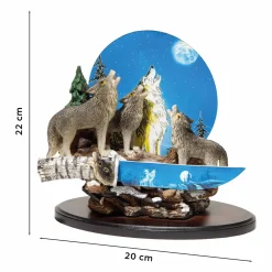 Le couteau et son socle loup