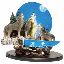 Le couteau et son socle loup