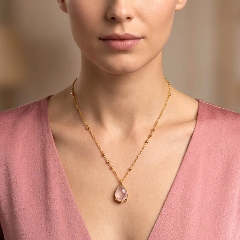 Le pendentif quartz rose