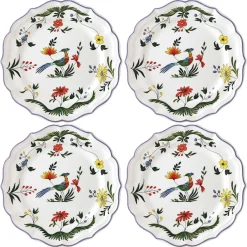 Les 4 assiettes Oiseaux de Paradis
