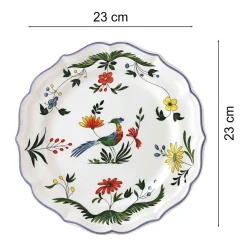 Les 4 assiettes Oiseaux de Paradis