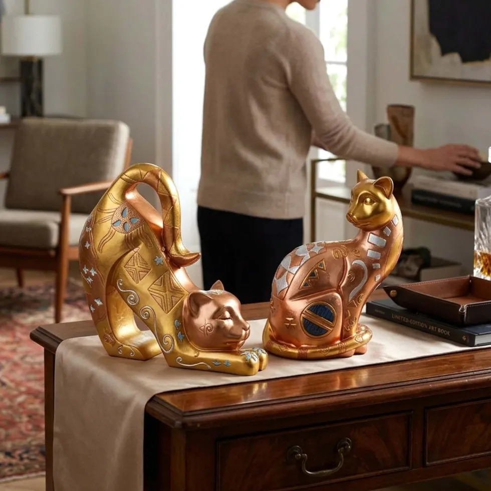 Les deux chats Art Nouveau