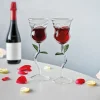 Les deux verres à vin roses