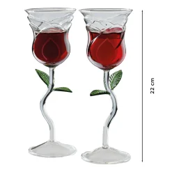 Les deux verres à vin roses
