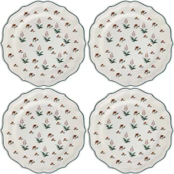 Les quatre assiettes à dessert Herbier du Paradis