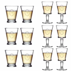 Les 6 verres à eau + les 6 verres à vin Grand Cerf