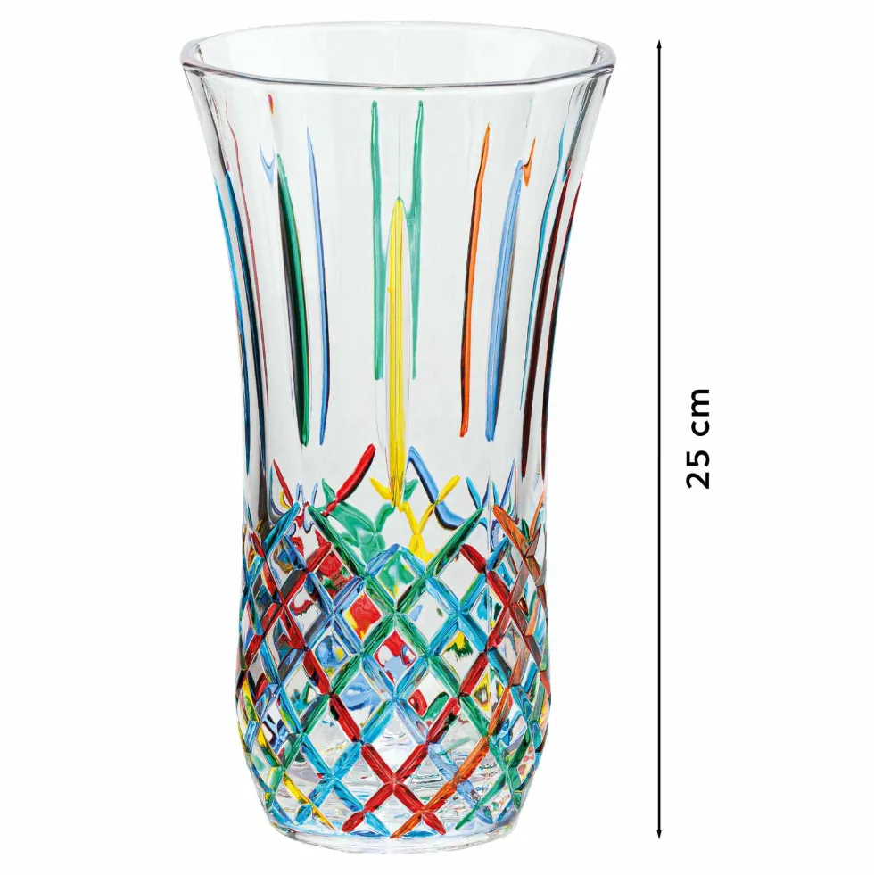 Le vase en cristal italien