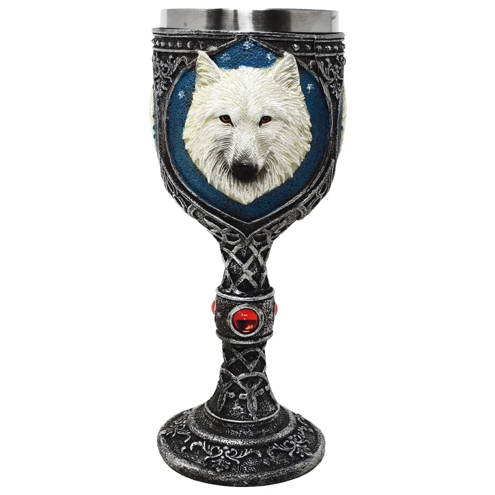 Le verre à pied loup blanc