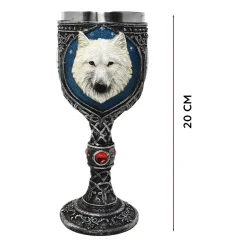 Le verre à pied loup blanc