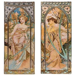 Lot 2 tapisseries Mucha