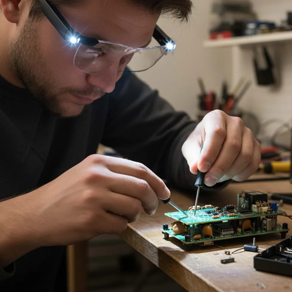 Lunettes loupe lumineuses