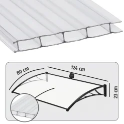 Marquise lumineuse solaire