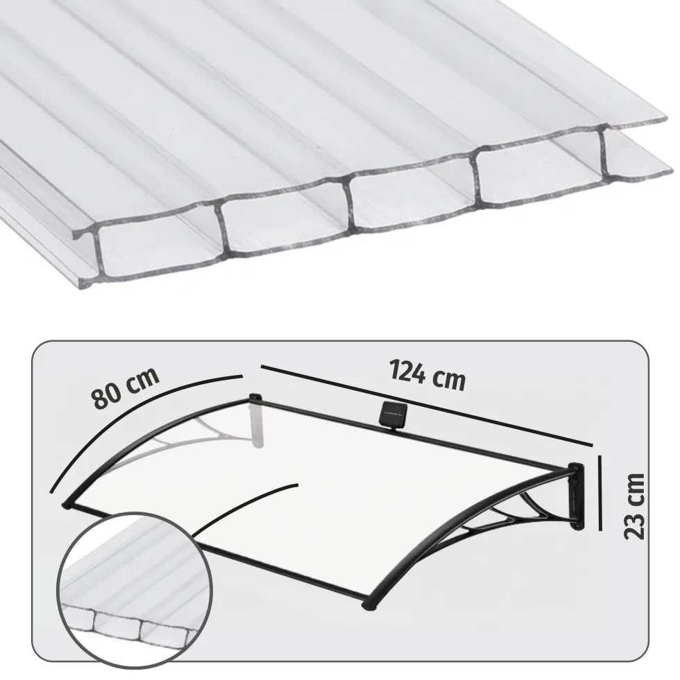 Marquise lumineuse solaire