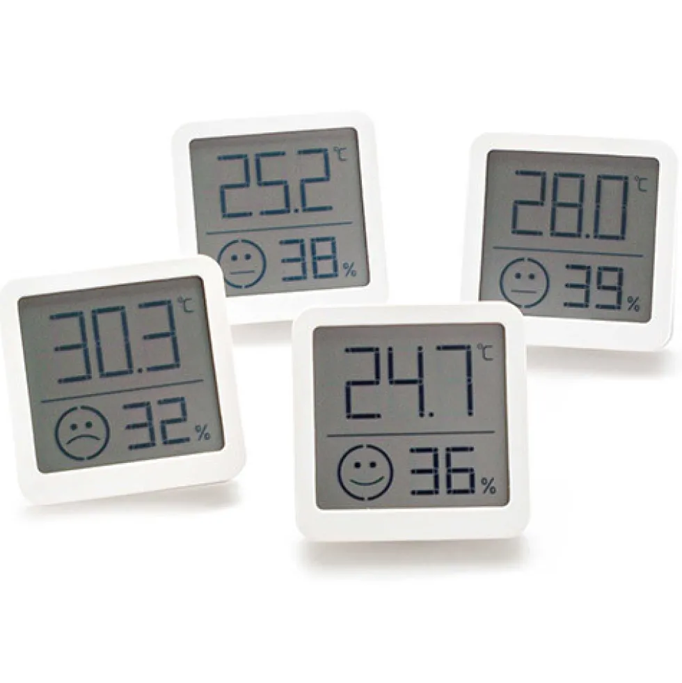 Mini thermomètre-hygromètre - les 4